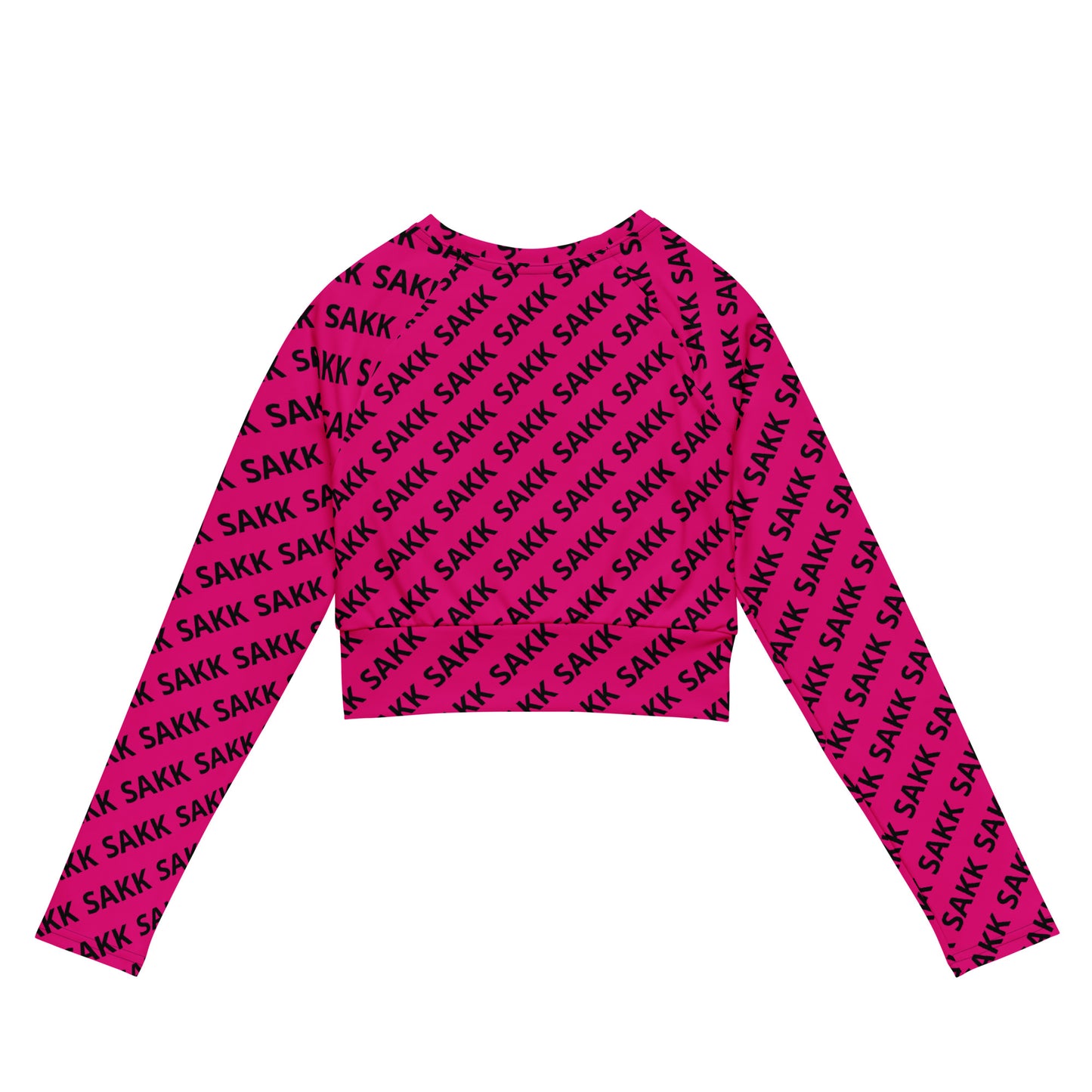 Poppin Pink long-sleeve crop top sakkstyles.com