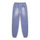 Spot On Denim Blue Unisex Washed Dyed Fleece Joggers sakkstyles.com
