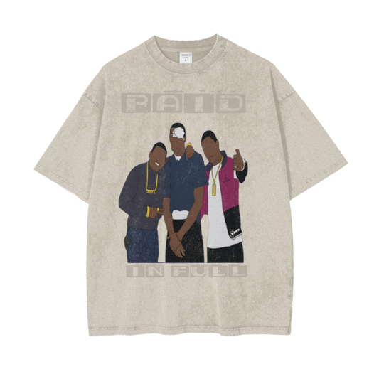 Paid Streetwear Unisex Oversized Snow Wash T-Shirt sakkstyles.com