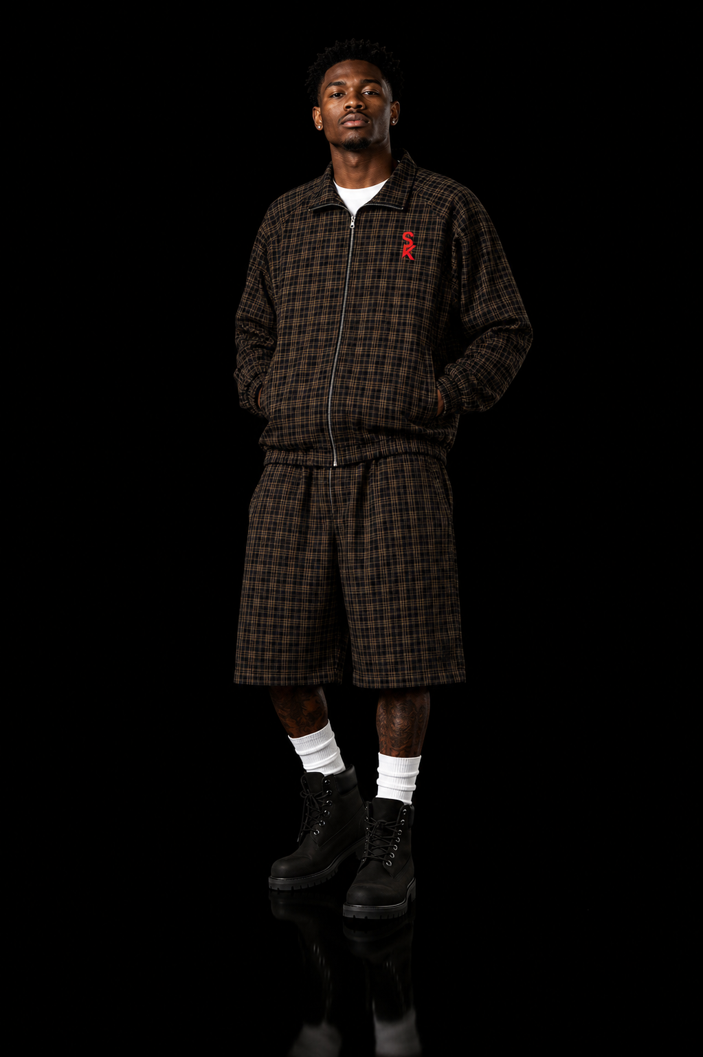 Signature Unisex Plaid Full-Zip Track Jacket