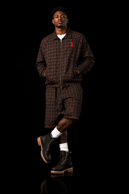 Signature Unisex Plaid Full-Zip Track Jacket