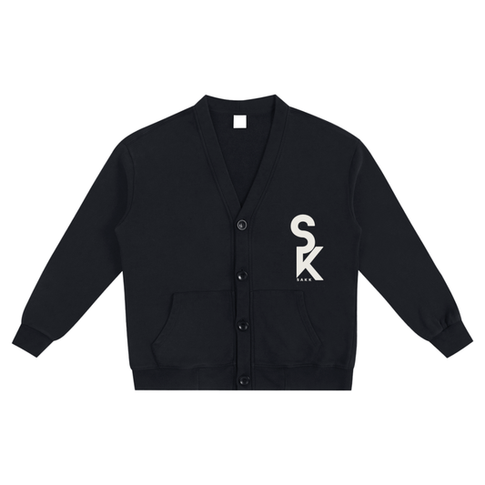 Lettermen Snow Washed Sweat Cardigan sakkstyles.com