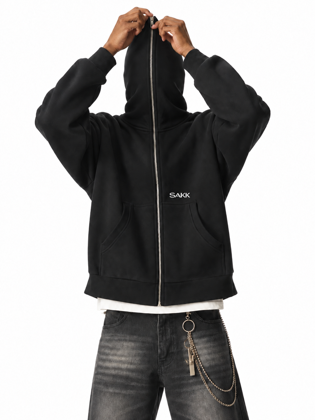 Cover Me Full-Zip Boxy Hoodie sakkstyles.com