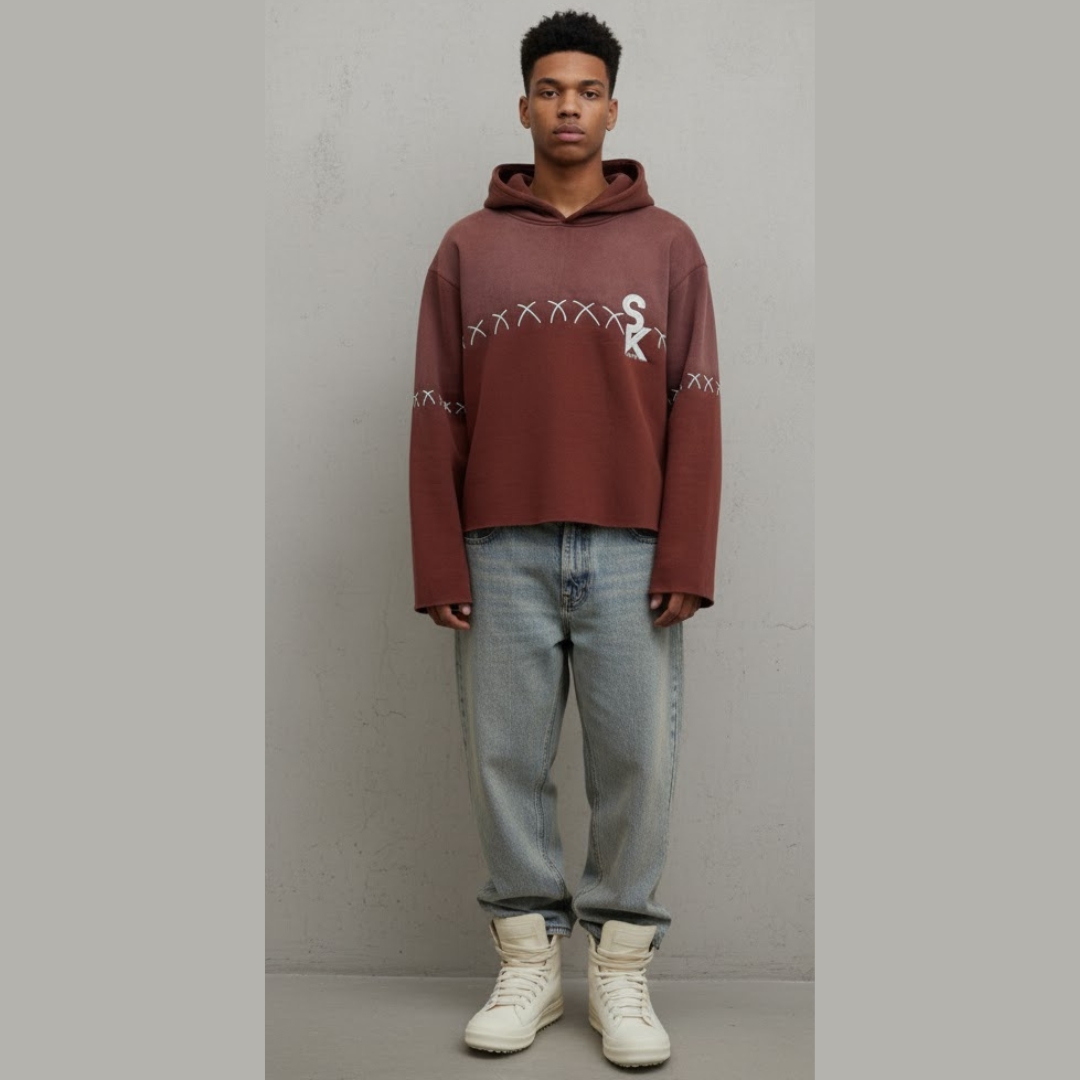 Boxy Fit Wash Hoodie sakkstyles.com