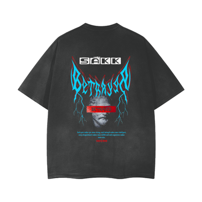 Betrayed Vintage Wash Frayed T-Shirt - sakkstyles.com