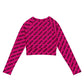 Poppin Pink long-sleeve crop top sakkstyles.com